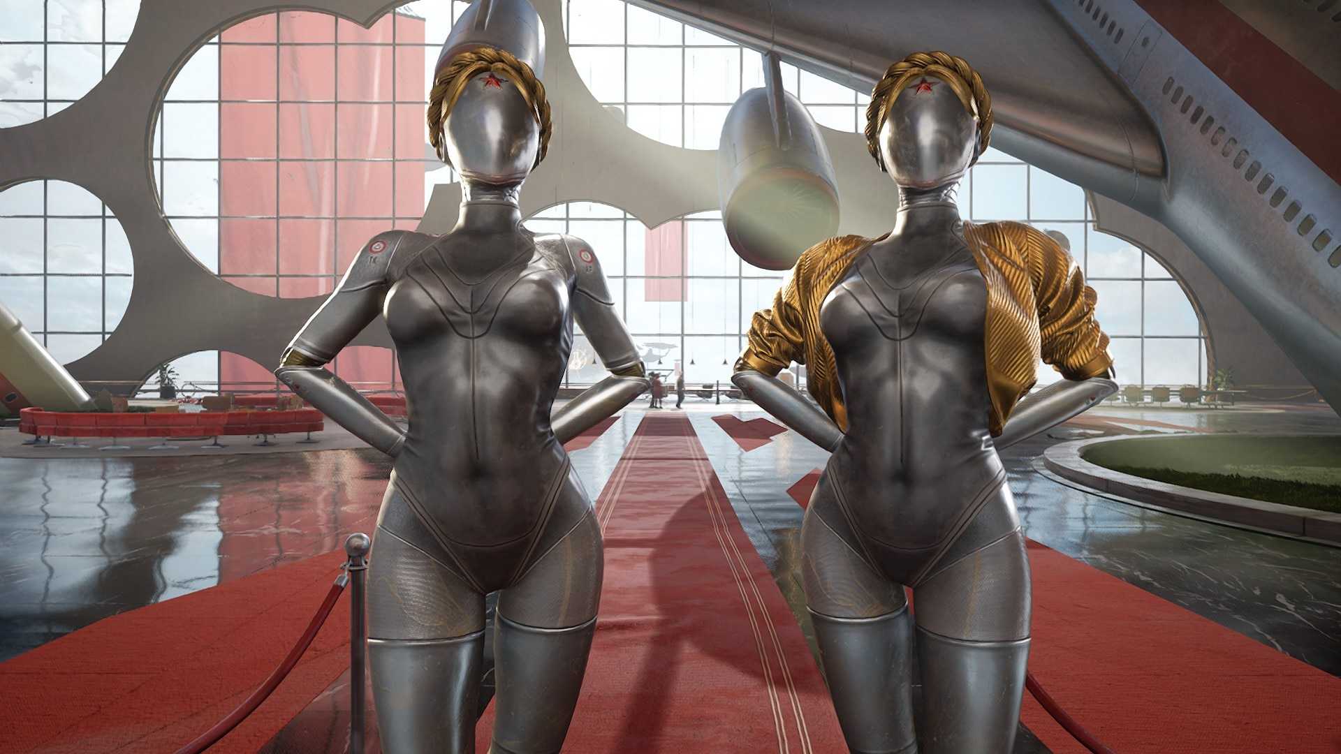 У близняшек из atomic heart появился конкурент. пышная фембот наташа