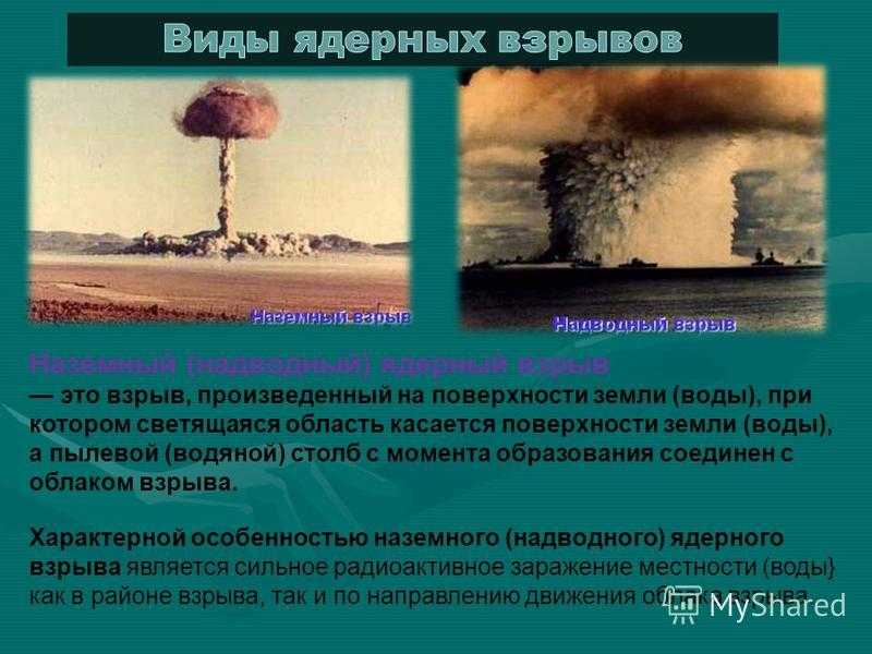 Что происходит во время взрыва. Наземный (надводный) ядерный взрыв. Атомный взрыв. Наземный взрыв ядерного оружия. Теория ядерного взрыва.