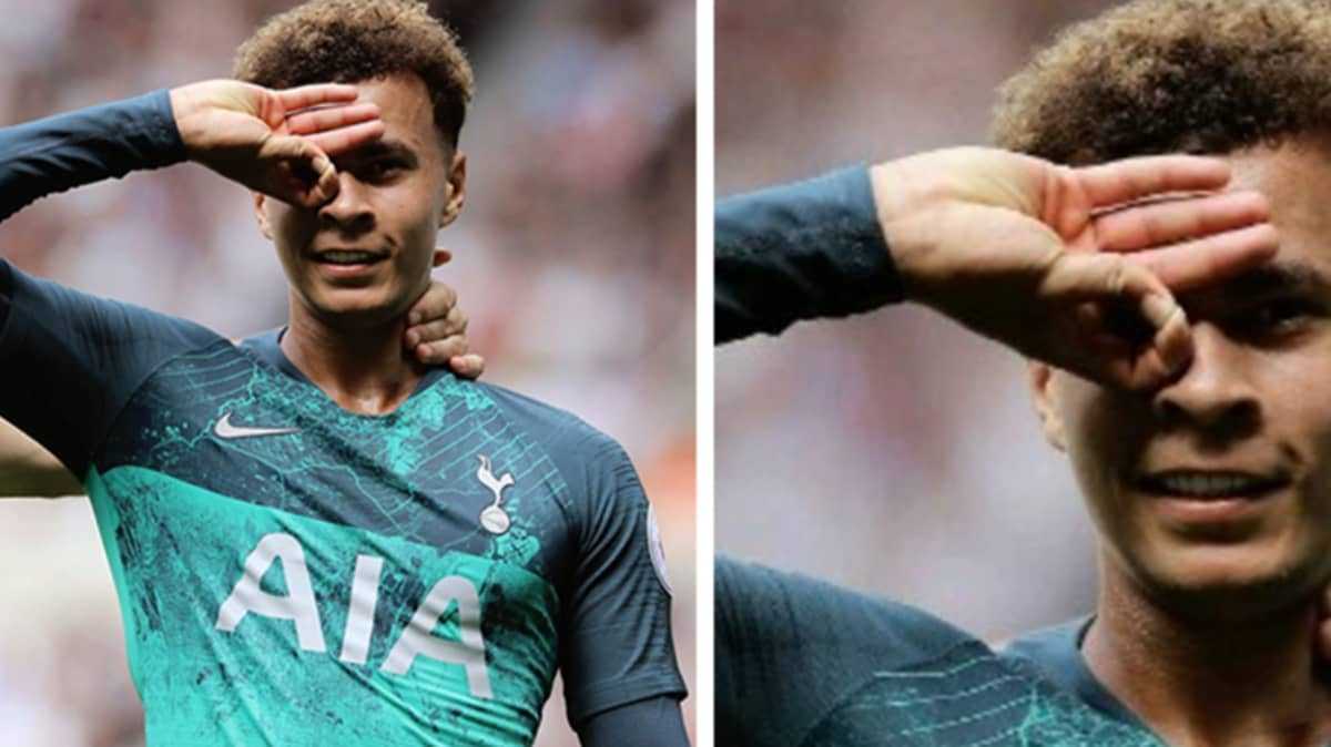 Жест Дели Али. Празднование dele Alli. Жест Делли Алли. Дели Али празднование.