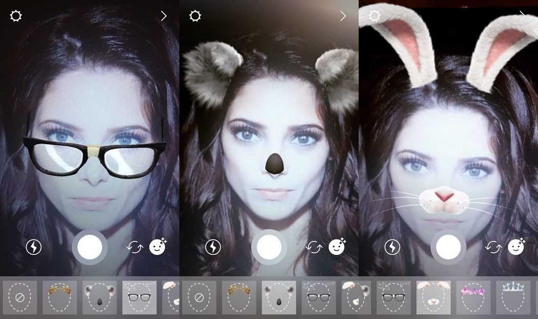 Где в snapchat фильтры для животных?