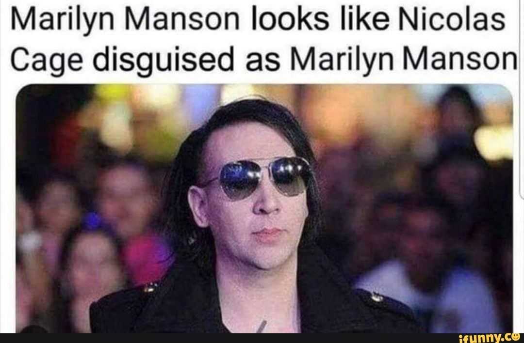 10 hilarious pictures of marilyn manson slowly turning into nicolas cage